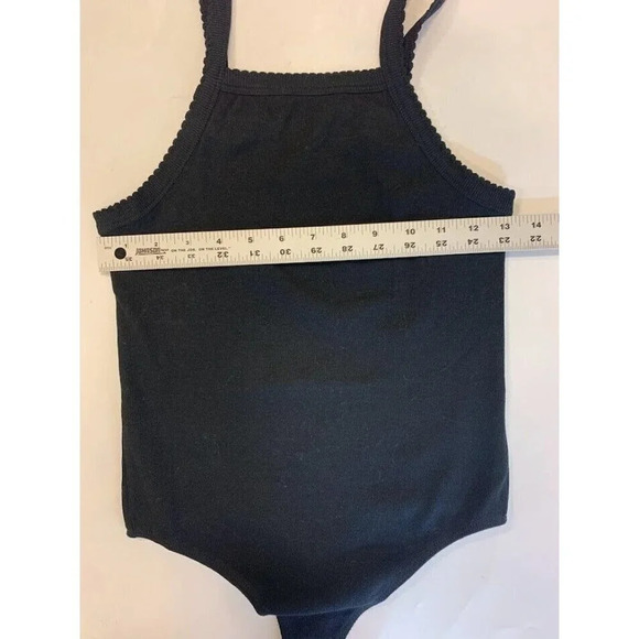 BP Women's Picot Trim Rib Snap Thong‎ Bodysuit BP448237MI Size S NWT - Picture 9 of 10